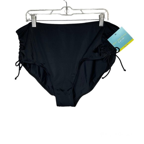 Bal Harbour Women's Ruched Adj. Side Tummy Control Swim Brief XXL (20) Black - Picture 1 of 8